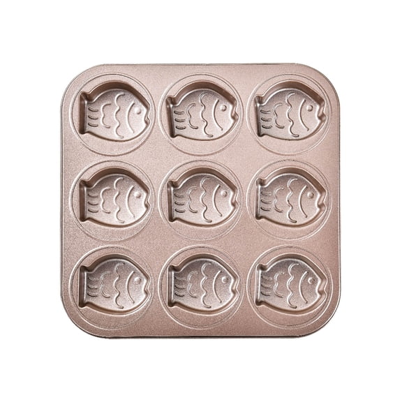 SUYOLL Animal Cupcake Pan 9 Cups Non Stick Steel Cute Cartoon Design For Baking Pan With Multifunctional Use For Home Baking Family Bonding