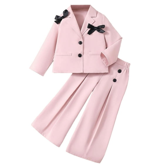 SUYOLL Children Girls Outfit Sets formal Suit 2 Piece Fashion Performance Party Beach Casual Wear Comfortable Stylish Outfit Elegant Stylish Clothes