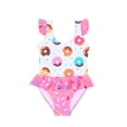 thumbnail image 1 of SUYOLL Children Girls Swim Suit Cute Printed Flutter Sleeve Bathing Suit Beach Summer Outfit Comfortable Stretchy Fabric Beachwear, 1 of 6