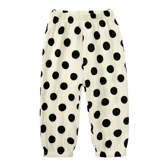 SUYOLL Children Girls Trousers Elastic Waist Pants Soft Linen Harem Summer Fall Quick Dry Active Long Pants