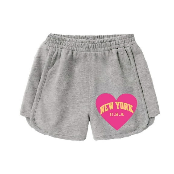 SUYOLL Children Girs Shorts Cartoon Print Elastic Waist Comfortable Casual Athletic Play Shorts Daily Outdoor Activities Quick-Drying Fabric