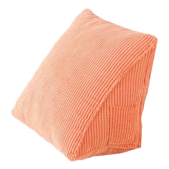 SUYOLL Corduroy Triangular Lumbar Pillow Removable Washable Cover Back Support Cushion Plain Decorative Throw Pillow For Office Chair Car Seat Bedroom Reading Rest Indoor Daily Use