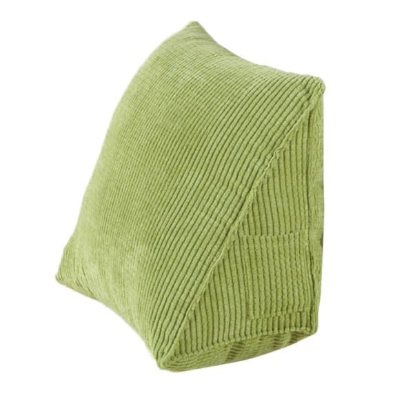 SUYOLL Corduroy Triangular Lumbar Pillow Removable Washable Cover Back Support Cushion Plain Decorative Throw Pillow For Office Chair Car Seat Bedroom Reading Rest Indoor Daily Use