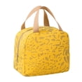 thumbnail image 1 of SUYOLL Cute Quilted Floral Lunch Tote Bag For Women Light Retro Pastoral Style Reusable Insulated Cooler Bag With Front Pocket For Work School Picnic Yellow, 1 of 3