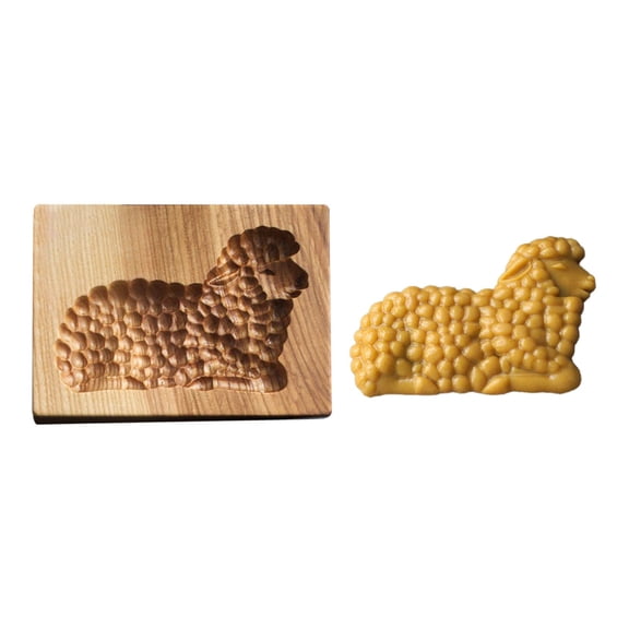 SUYOLL DIY Baking Wooden Sheep Shaped Moulds Cookie Cutter Molds Embossing Craft Decorative Baking Tools For Christmas Thanksgiving Christmas Kitchen