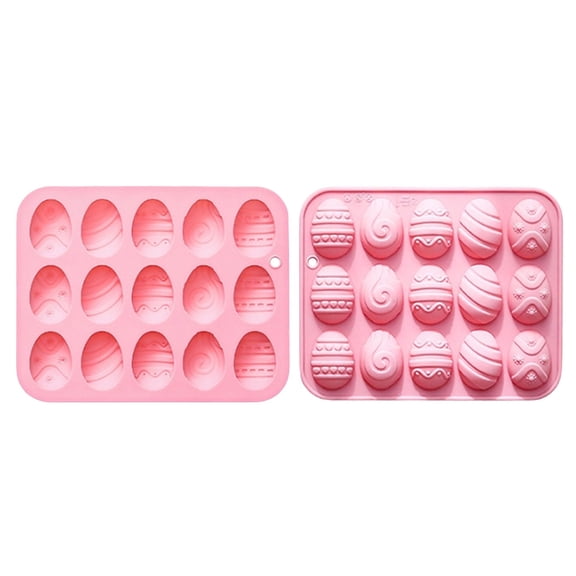 SUYOLL Easter Egg Silicone Mould for Chocolate Easter Eggs Cake Pops Small Pastries Cake Decorations 16.3*13.1*1.4