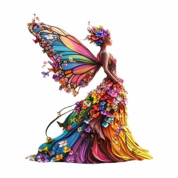 SUYOLL Fairy With Signage And Base Acrylic Signage Inspirational Desktop Ornament Signage Home Decoration Figurine