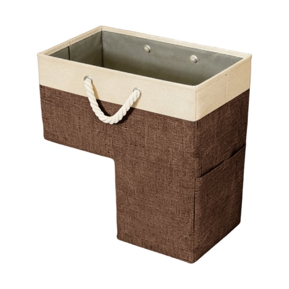 SUYOLL Foldable Staircase Storage Basket With Handles For Bedroom Bathroom Home Organization And Laundry Storage Brown
