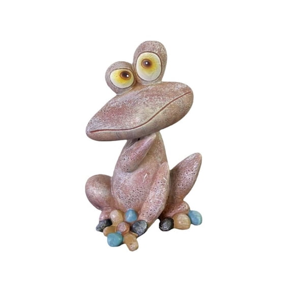SUYOLL Frog Ornaments Stone Statue Outdoor Space Decorative Resin Statue For Garden Terrace Figurine