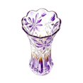thumbnail image 1 of SUYOLL Gradient Embossed Glass Vase Scalloped Rim Thick Clear Glass Vase Floral Vase For Home Centerpiece Wedding Living Room Dining Table Party Decor Housewarming Gift, 1 of 6