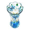 thumbnail image 1 of SUYOLL Gradient Embossed Glass Vase Scalloped Rim Thick Clear Glass Vase Floral Vase For Home Centerpiece Wedding Living Room Dining Table Party Decor Housewarming Gift, 1 of 7