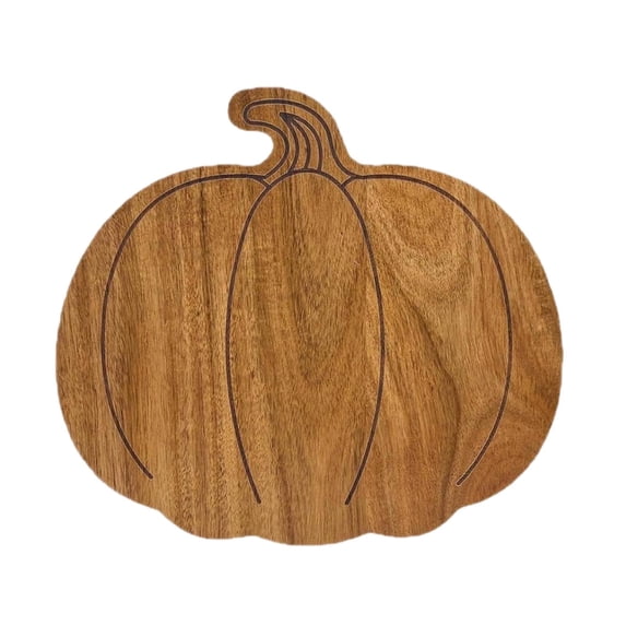 SUYOLL Halloween Cutting Board Pumpkin Shaped Wooden Charcuterie Board For Kitchen Fall Serving Platter Cheese Board For Thanksgiving And Halloween Parties