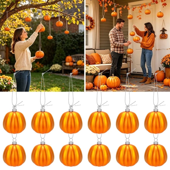 SUYOLL Halloween Decorations Autumn Pumpkin Hanging Ornament For Seasonal Elegant Pumpkin Piece For Celebrations And Home Outdoor Indoor Decal