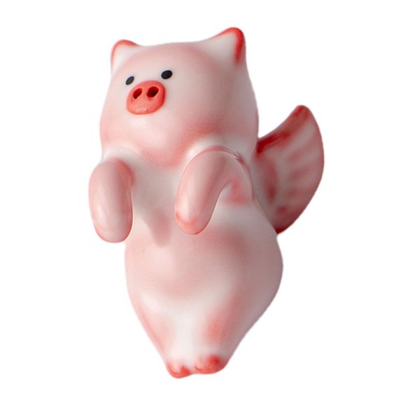SUYOLL Hand Ceramic Pigs Modern Decorative Figurine For Kitchen Tabletop Home Desk Ornament For Lover Ceramic Teapet