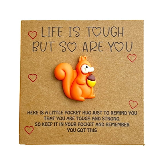 SUYOLL Heartwarming Animal Hug Greeting Card For Birthday Friendship Encouragement And All Occasions Squirrel Gift Thank You Cards