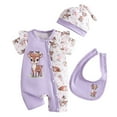 thumbnail image 1 of SUYOLL Infant Girls Jumpsuit Animal print Short Sleeve Cartoon Romper Jumpsuit Trendy Clothes, 1 of 6