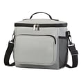 thumbnail image 1 of SUYOLL Large Capacity Reusable Insulated Lunch Bag With Adjustable Shoulder Strap Black For Work School Outdoor Activities Picnic Travel Meal Prep 10L, 1 of 4