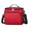 thumbnail image 1 of SUYOLL Large Capacity Reusable Insulated Lunch Bag With Adjustable Shoulder Strap Black For Work School Outdoor Activities Picnic Travel Meal Prep 10L, 1 of 3