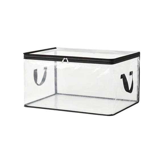 SUYOLL Large Capacity Transparent Storage Bag for Quilts and Comforters with Double Zipper Closure for Home Textile Organization