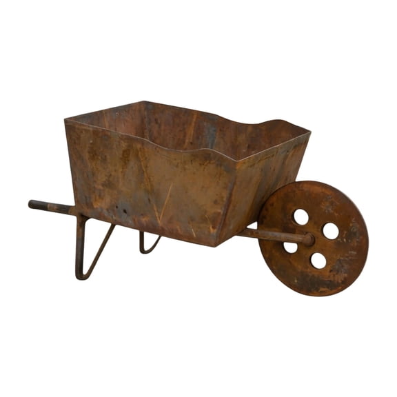 SUYOLL Metal Wheelbarrow Planter Farmhouse Garden Flowerpot Suitable For Succulents Decorative Can For Terraces Or Balconies