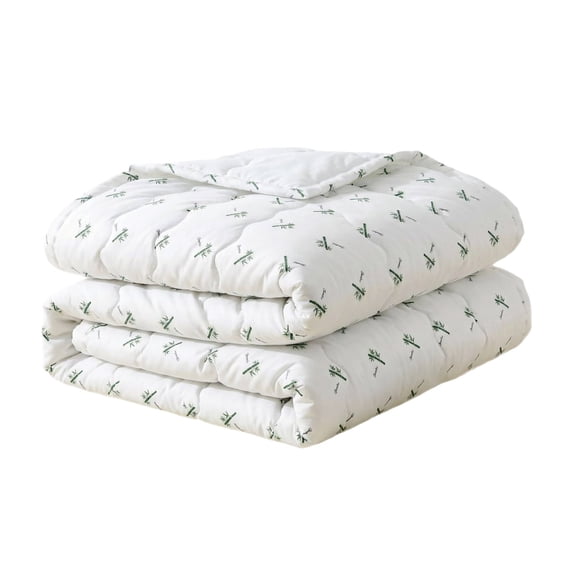 SUYOLL Minimalist Lightweight Summer Quilt Breathable Throw For All Season Comfort Soft Cooling Bedspread With Heat Release Design For Bedroom White 200x180cm