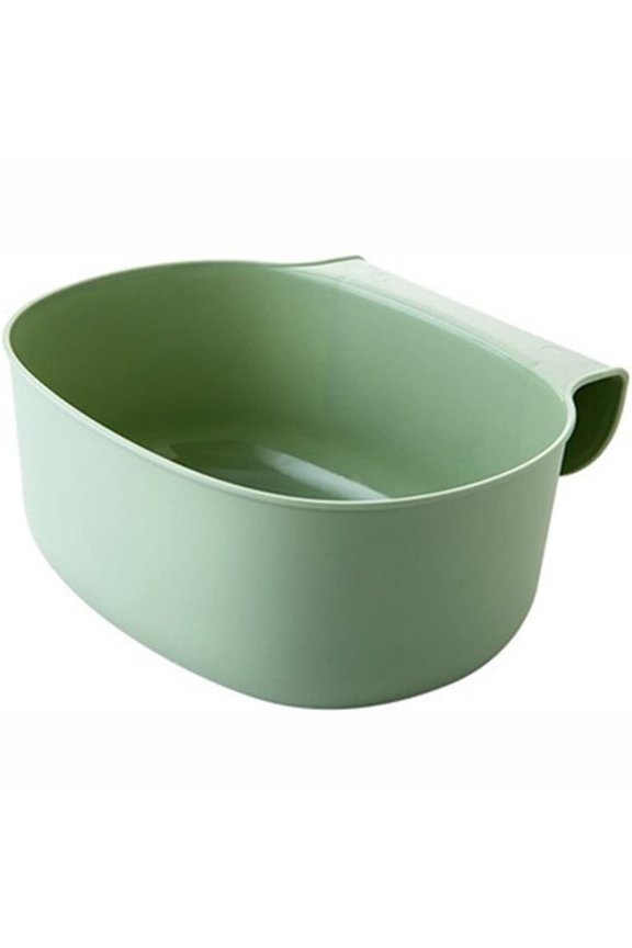 Open Top Hanging Kitchen Trash Bin Over The Cabinet Door For Food Waste And Storage Green