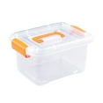 thumbnail image 1 of SUYOLL Orange Extra Large Transparent Storage Box For Household Living Room Bedroom Toys Clothing Sorting Stackable Proof Multifunctional Storage Box, 1 of 7