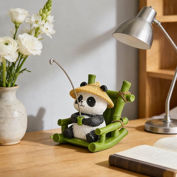SUYOLL Ornaments Funny Panda Statues Cute PandaSculpture Panda Figurines Animal Garden Statue Decor Panda Collectible Figurines For Garden Patio Figurine