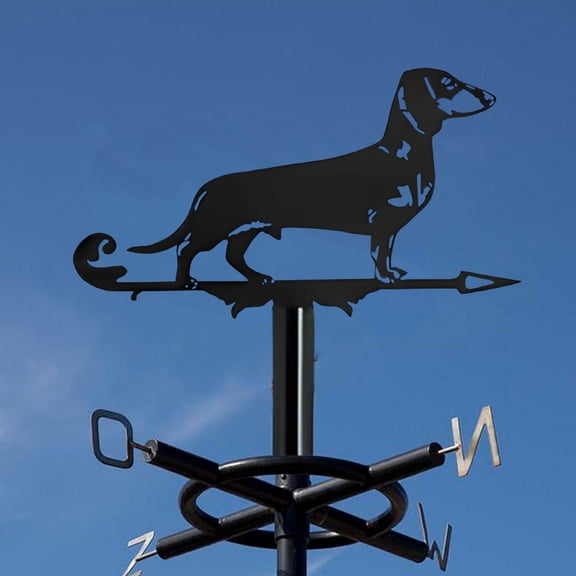 SUYOLL Outdoor Garden Dog Sculptures And Statues Modern Metal Weathervane Design For Home Yard Use Functional Wind Direction Indicator Ornaments