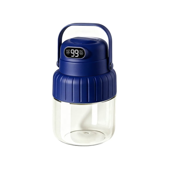 SUYOLL Portable Juice Cup Cordless Juicer Mug With Digital Display Leak proof Compact Travel Drinking Cup For Shakes Fruits Vegetables Outdoor White 800ml