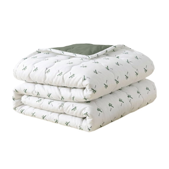 SUYOLL Scandinavian Style Lightweight Summer Blanket Breathable Cooling Blankets For Hot Sleepers Air Conditioned Room Dark Green 135x100cm