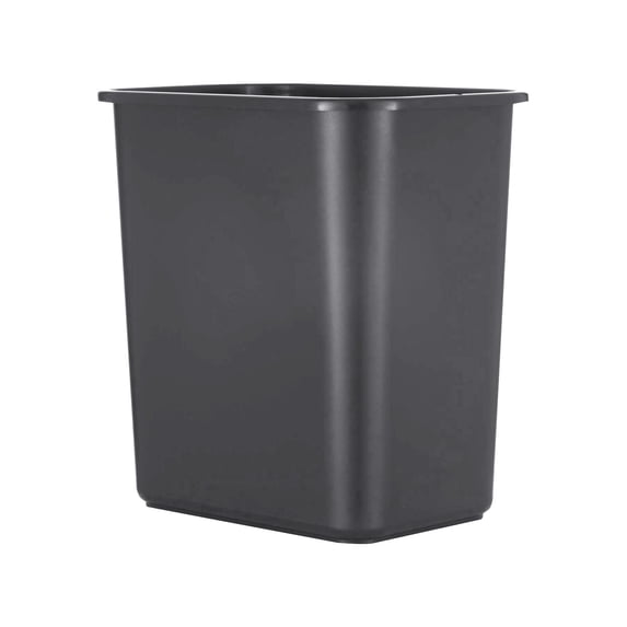 SUYOLL Space Saving 6L Square Trash Can Black Wastebasket Fits Under Desk Small Narrow Spaces Easy To Clean For Kitchen Home Office And Dorm