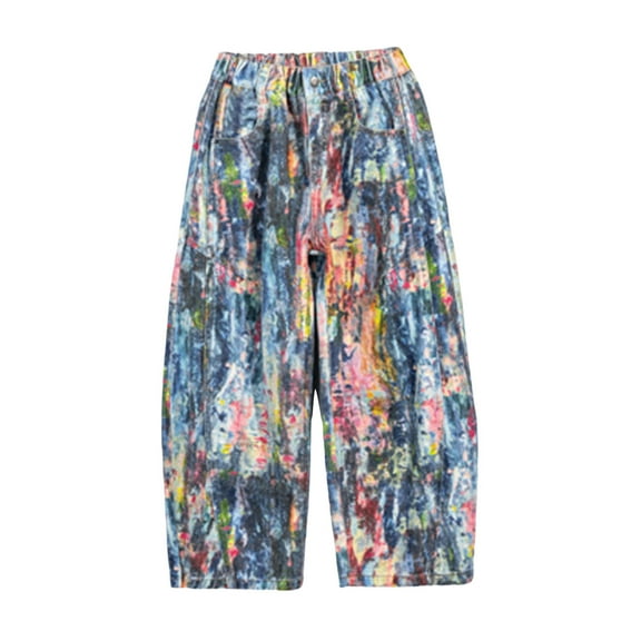 SUYOLL Teen Boys Outdoor Long Trousers Elastic Waist Comfortable Summer Casual Play Breathable Lightweight Durable Stretchable Active Wear Quick Dry Active Pants 5-15 Years