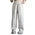 thumbnail image 1 of SUYOLL Teen Girls Pants Medium and Large Straight Pants Loose Casual Wide Leg Elegant Stylish Pants 4-13 Years, 1 of 4
