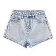 thumbnail image 1 of SUYOLL Teen Girls Summer Shorts Bow Print Loose Fashion Personality Casual Thin Denim Shorts Classic Pants, 1 of 7