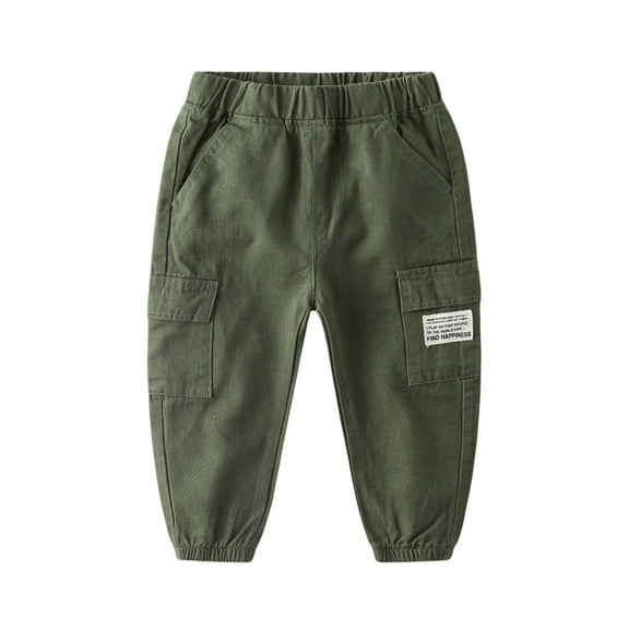 SUYOLL Toddler Boys Pants Casual Cargo Pants Summer Fall Outdoor Playground Comfortable Durable Lightweight Long Pants 2-6 Years Bohemian Style