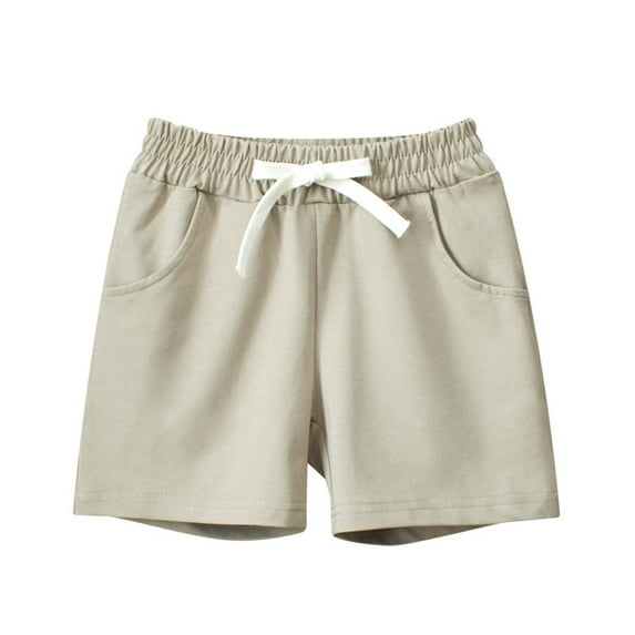 SUYOLL Toddler Boys Summer Shorts Small Stretch Waist Tie Shorts with Mesh Ventilation Pure Color Casual Shorts Casual Daily Wear