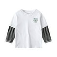 thumbnail image 1 of SUYOLL Toddler Boys T-Shirts Cartoon Prints Long Sleeve Tops Elegant Stylish Tees, 1 of 4
