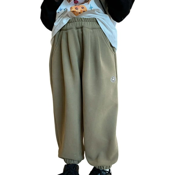 SUYOLL Toddler Boys Trousers and Autumn Casual Stretch Waist Buckle Ankle Closed Pants for Thick Sports Sweatpants Holiday Vacation Beach