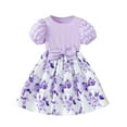 thumbnail image 1 of SUYOLL Toddler Girls Dress Floral Print Puff Sleeve Casual Party Dress Summer Fall Loose Comfortable Elastic Waist Daily Outfit Casual Sundress, 1 of 7
