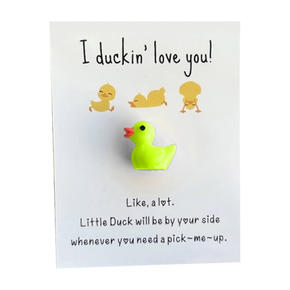 SUYOLL Whimsical Duck Illustration Hug Greeting Card For Heartwarming And Sentimental Occasions Green Birthday Gift Thank You Cards