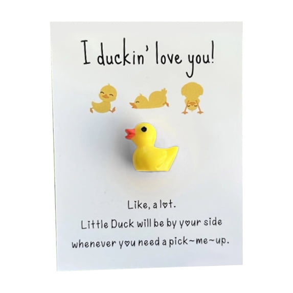 SUYOLL Whimsical Duck Illustration Hug Greeting Card For Heartwarming And Sentimental Occasions Pink Birthday Gift Thank You Cards