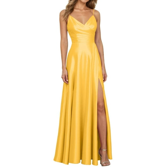 SUYOLL Women's Evening Dress Elegant formal Dress Wedding Party Evening Gown Square Neck Long Sleeve Solid Color Maxi Dress with Flowy Evening Long Dress