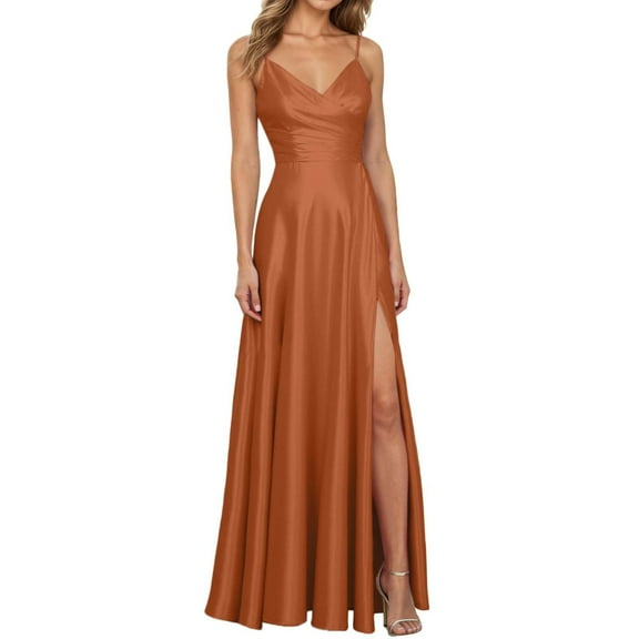 SUYOLL Women's Evening Dress Elegant formal Dress Wedding Party Evening Gown Square Neck Long Sleeve Solid Color Maxi Dress with Flowy Evening Party