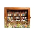 thumbnail image 1 of SUYOLL Wood Floral Figurine Anxiety Relief Decor Small Bookshelf Ornament Desk For Calming Home Space Relax Brown, 1 of 8