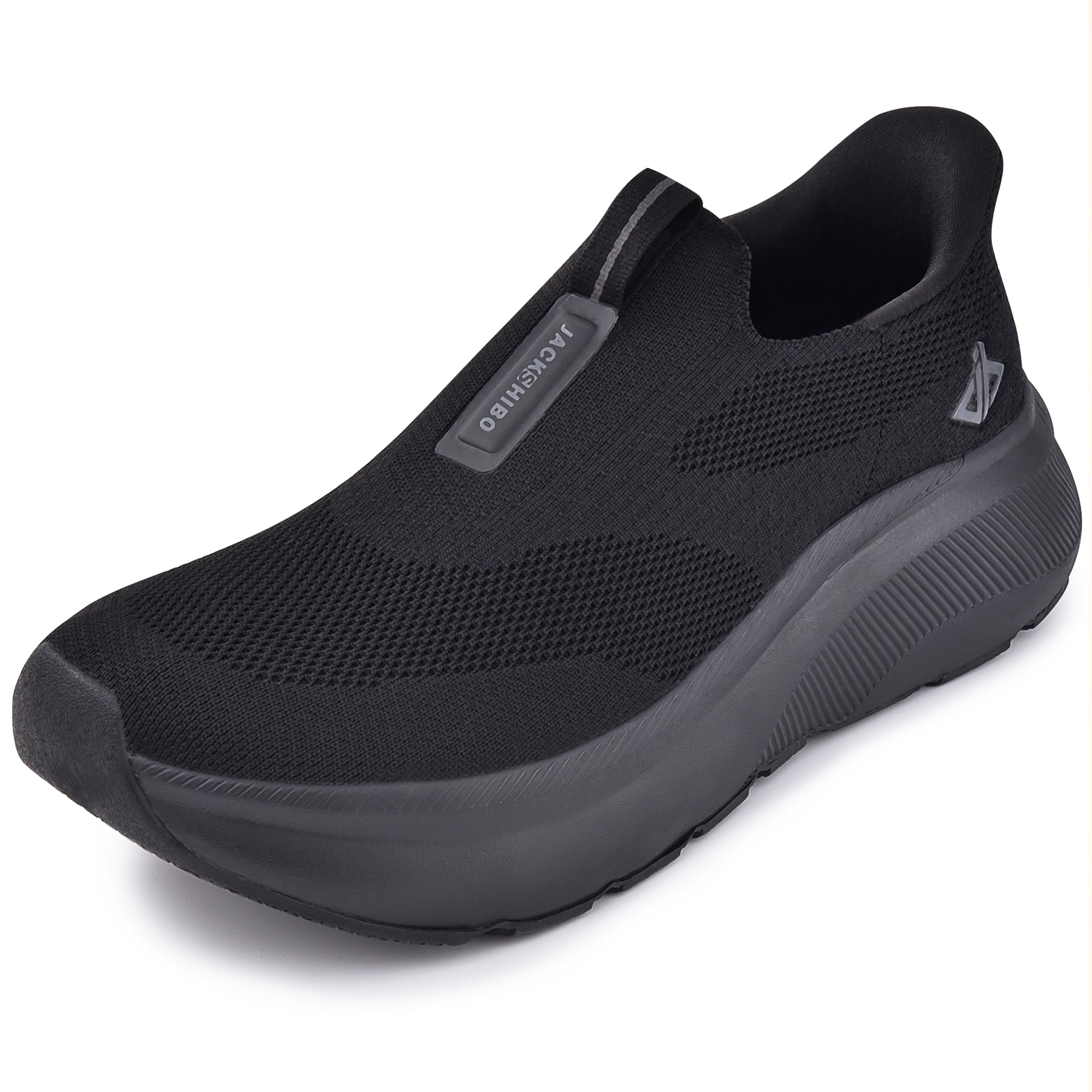 Men’s Hands-Free Slip-On Walking Shoes, Wide Toe Box Sneakers with Arch Support, Cushioned Zero Drop Thick Sole, Breathable Casual Athletic Shoes