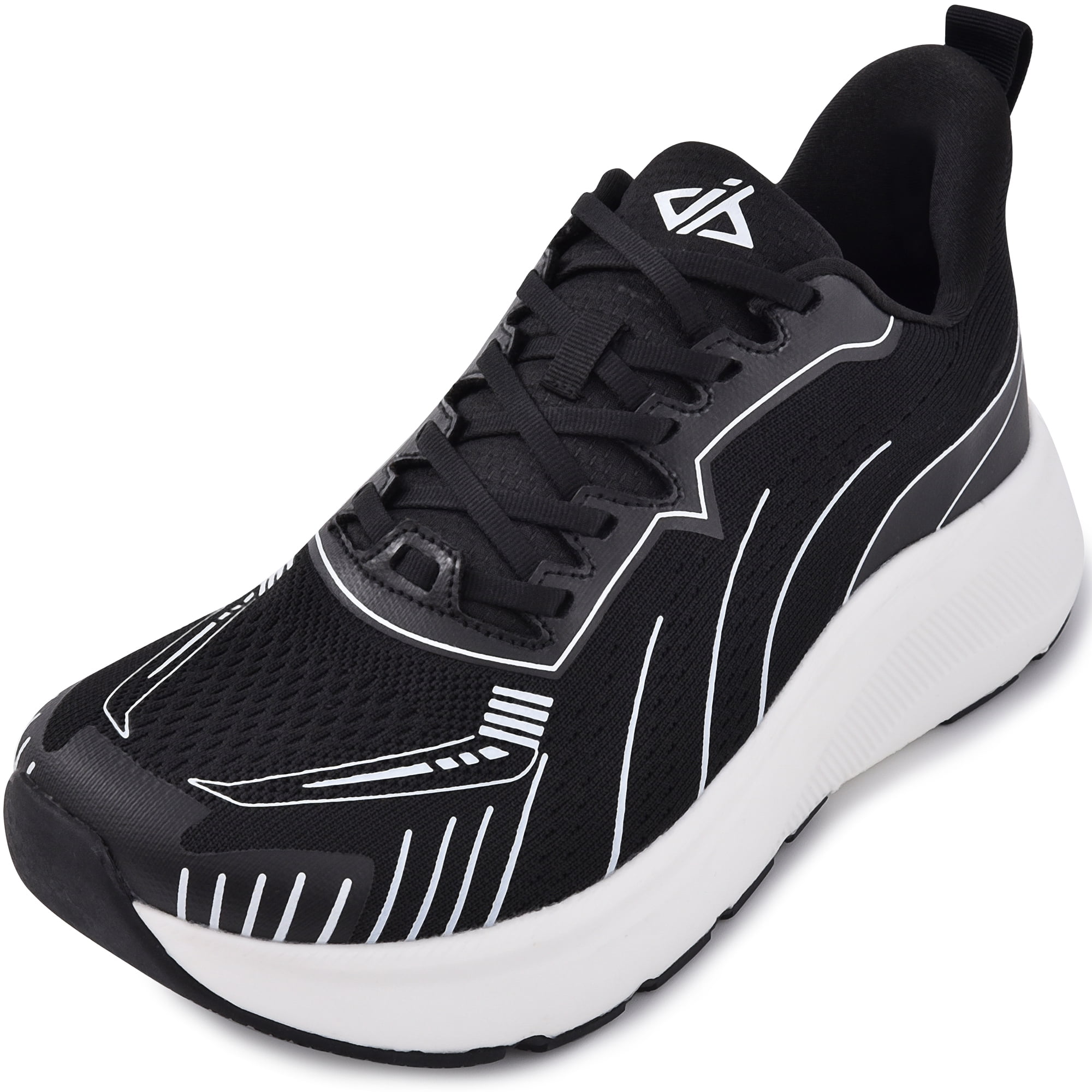 SUYSTEX Slip in Men Hands Free Wide Toe Box Shoes Slip on Arch Support Wide Sneakers for Running Walking Tennis Athletic Plantar Fasciitis Orthopedic Shoe Zero Drop Cushion Thick Sole Width Shoes