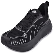 SUYSTEX Slip in Men Hands Free Wide Toe Box Shoes Slip on Arch Support Wide Sneakers for Running Walking Tennis Athletic Plantar Fasciitis Orthopedic Shoe Zero Drop Cushion Thick Sole Width Shoes