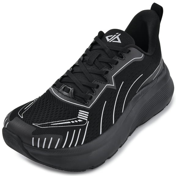 SUYSTEX Slip in Men Hands Free Wide Toe Box Shoes Slip on Arch Support Wide Sneakers for Running Walking Tennis Athletic Plantar Fasciitis Orthopedic Shoe Zero Drop Cushion Thick Sole Width Shoes