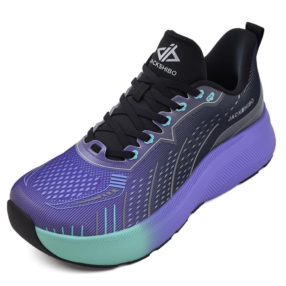 SUYSTEX Slip in Men Hands Free Wide Toe Box Shoes Slip on Arch Support Wide Sneakers for Running Walking Athletic Plantar